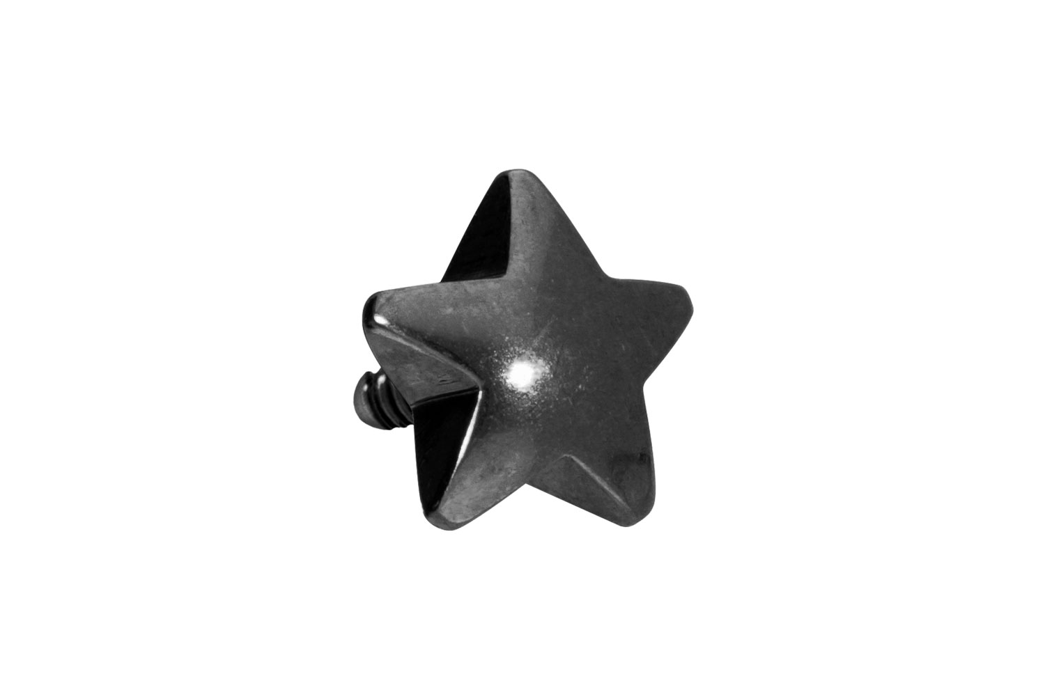 Titan Schraubaufsatz mit Außengewinde STERN von Piercingline